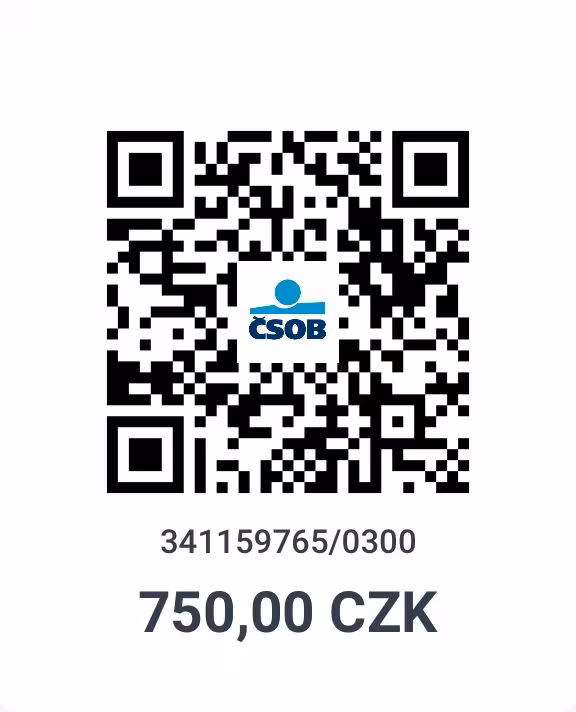 QR kód pro platbu ČSOB